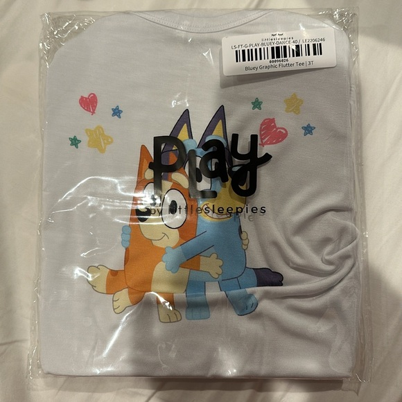 Little Sleepies Bluey Graphic Flutter Tee 3T - Picture 2 of 2
